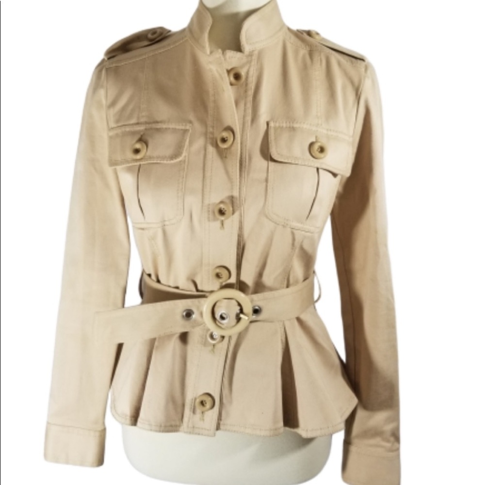 Moschino Cheap and Chic Tan Military Jacket Size 8